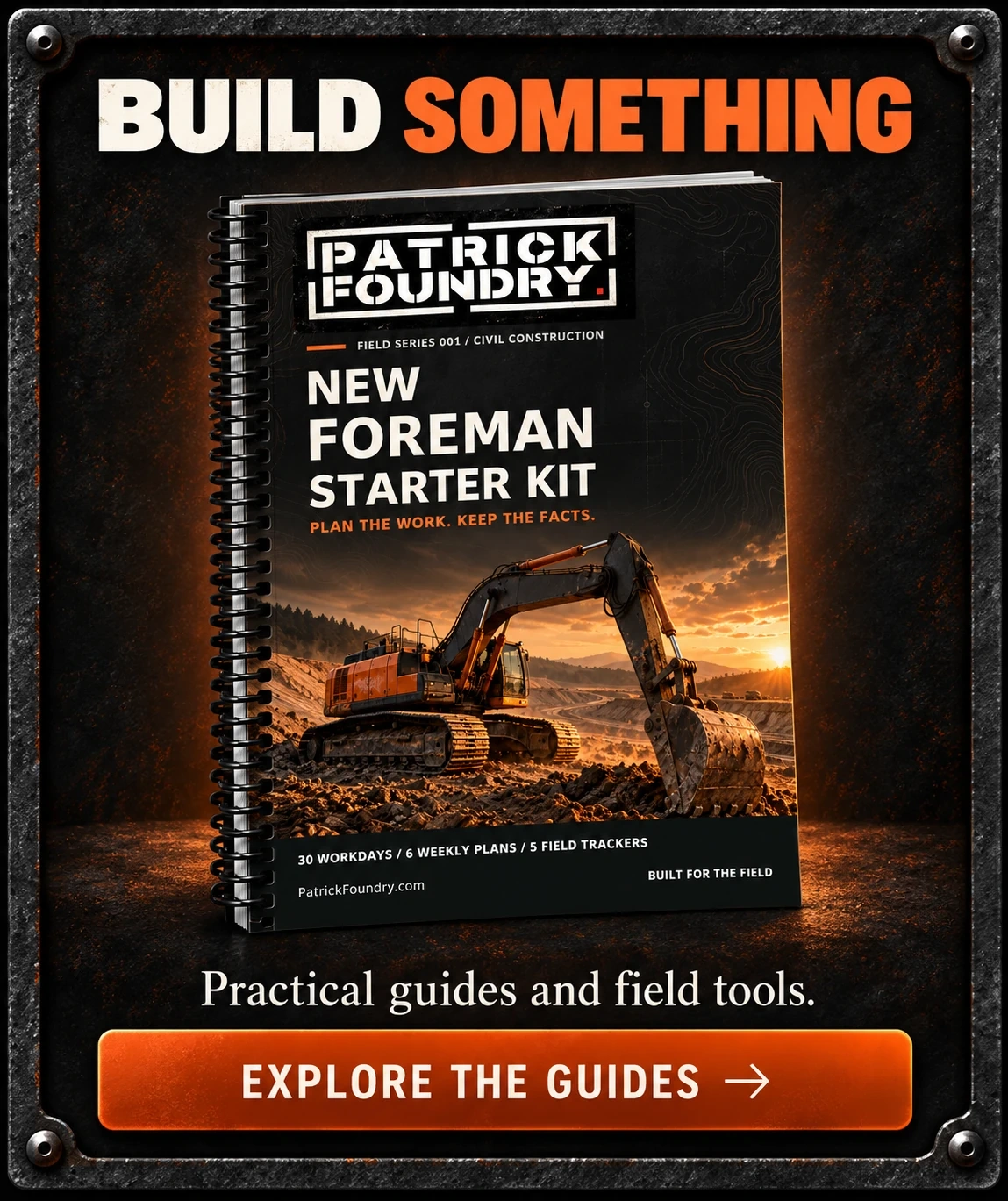 New Foreman Starter Kit with its coil-bound spine